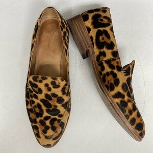 Madewell Animal Print Fur Loafer Shoes Size 6